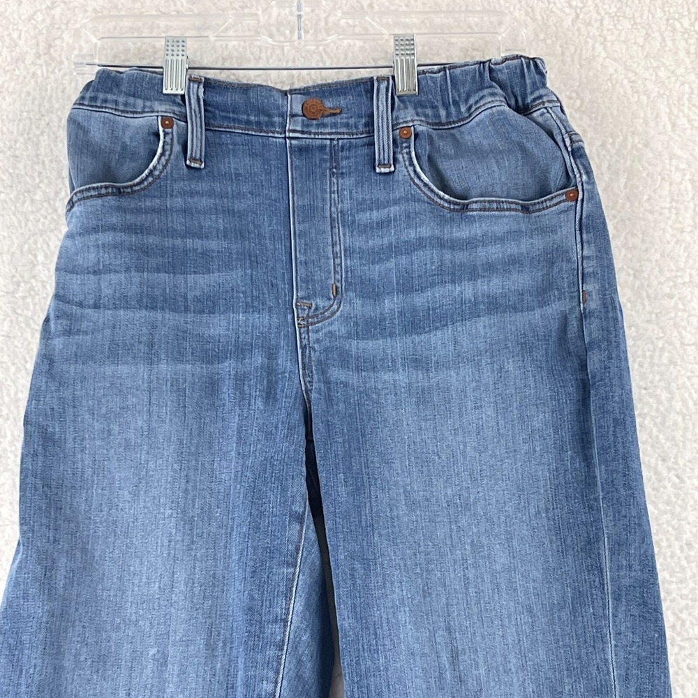Madewell Blue Denim Pull On Straight Leg Jeans Womens High-Rise Casual Size 26‎ - Picture 2 of 16